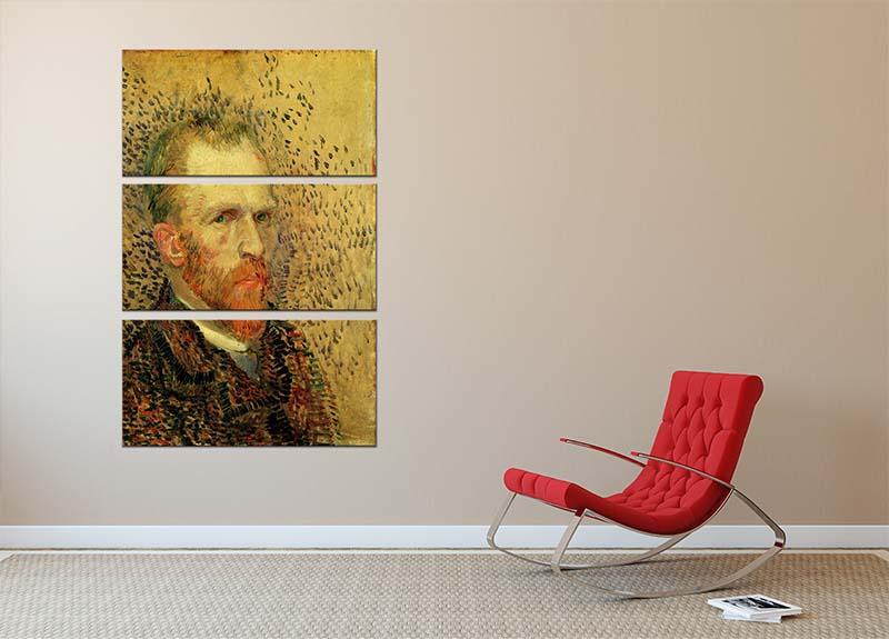 Self-Portrait 5 by Van Gogh 3 Split Panel Canvas Print - Canvas Art Rocks - 2
