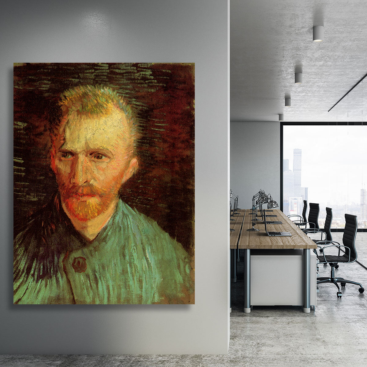 Self-Portrait 8 by Van Gogh Canvas Print or Poster - Canvas Art Rocks - 3