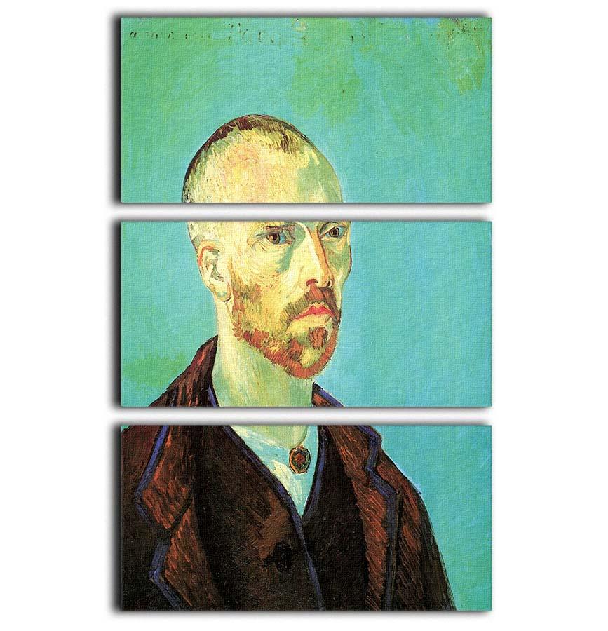 Self-Portrait Dedicated to Paul Gauguin by Van Gogh 3 Split Panel Canvas Print - Canvas Art Rocks - 1