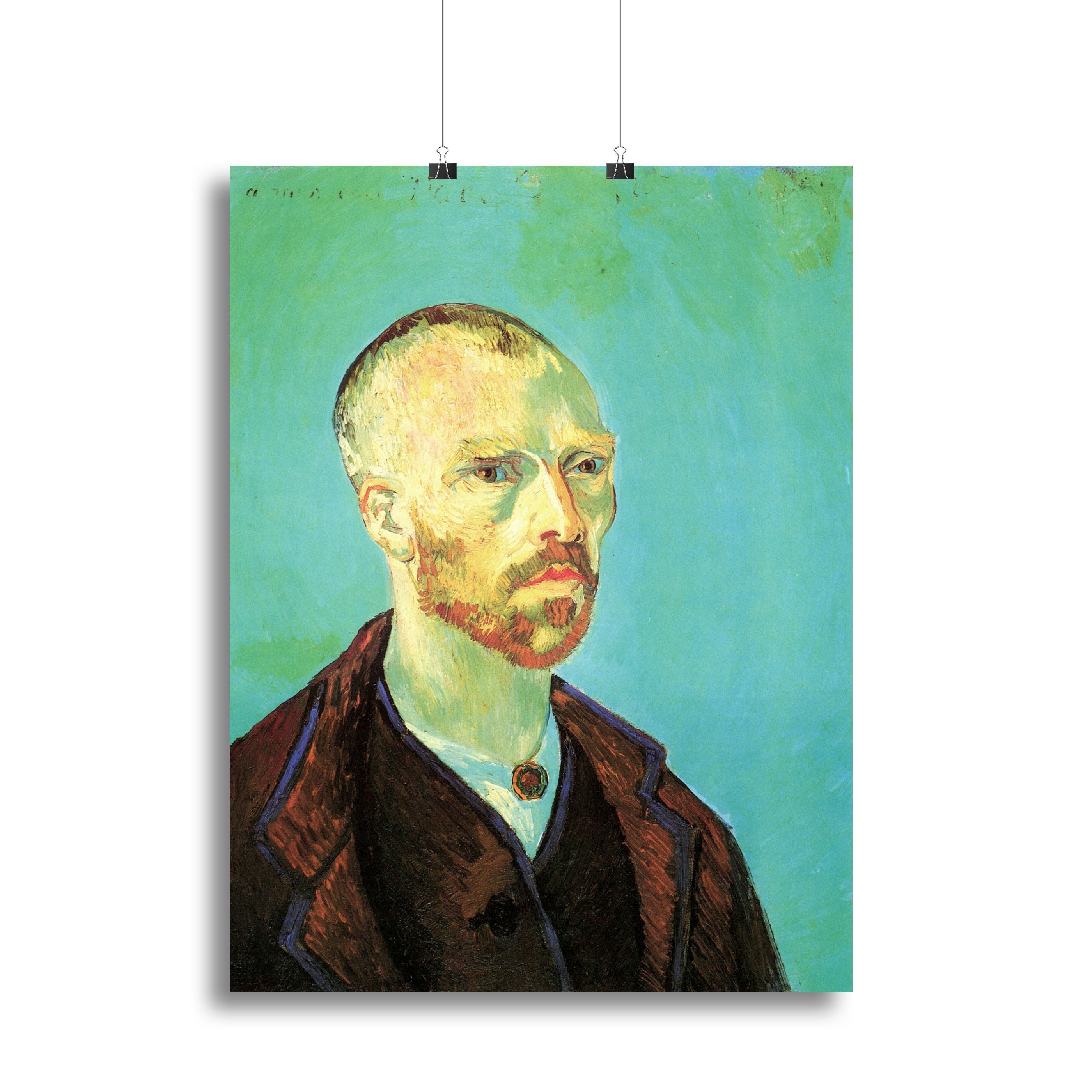 Self-Portrait Dedicated to Paul Gauguin by Van Gogh Canvas Print or Poster - Canvas Art Rocks - 2