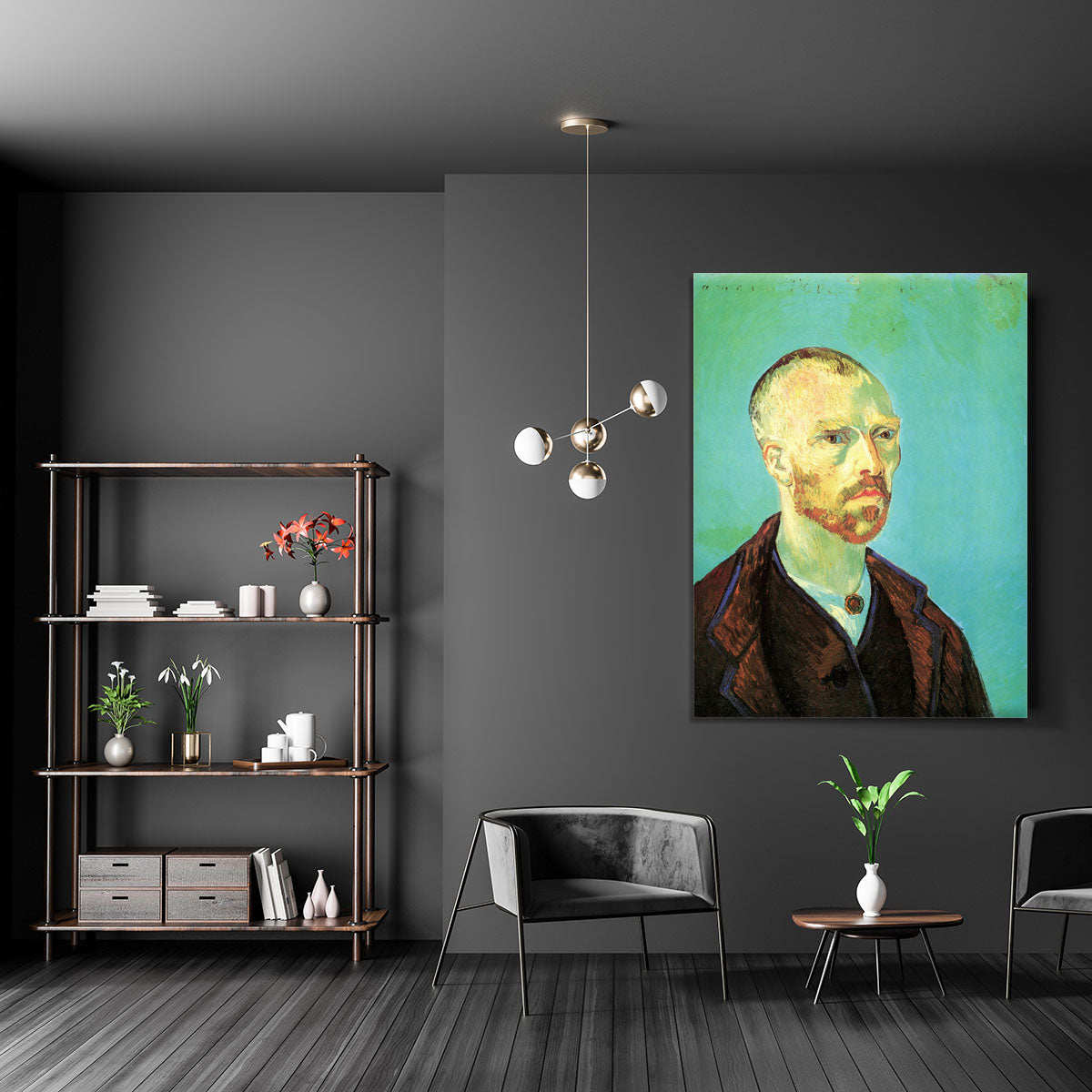 Self-Portrait Dedicated to Paul Gauguin by Van Gogh Canvas Print or Poster - Canvas Art Rocks - 5