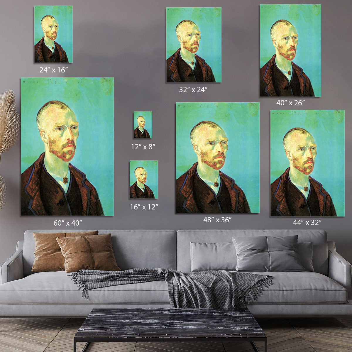 Self-Portrait Dedicated to Paul Gauguin by Van Gogh Canvas Print or Poster - Canvas Art Rocks - 7