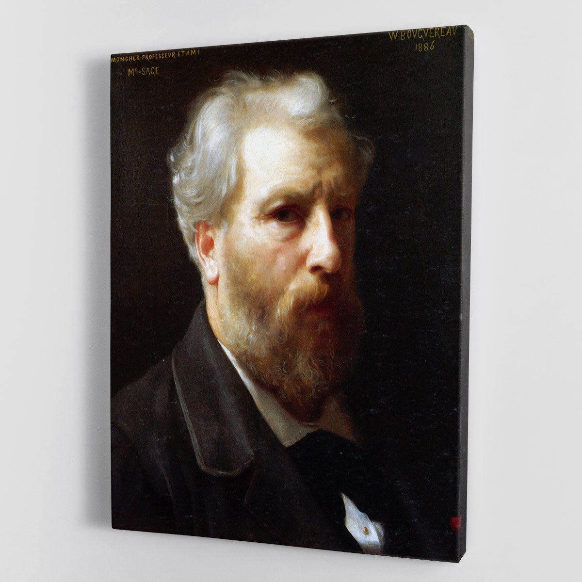 Self-Portrait Presented To M Sage By Bouguereau Canvas Print or Poster - Canvas Art Rocks - 1