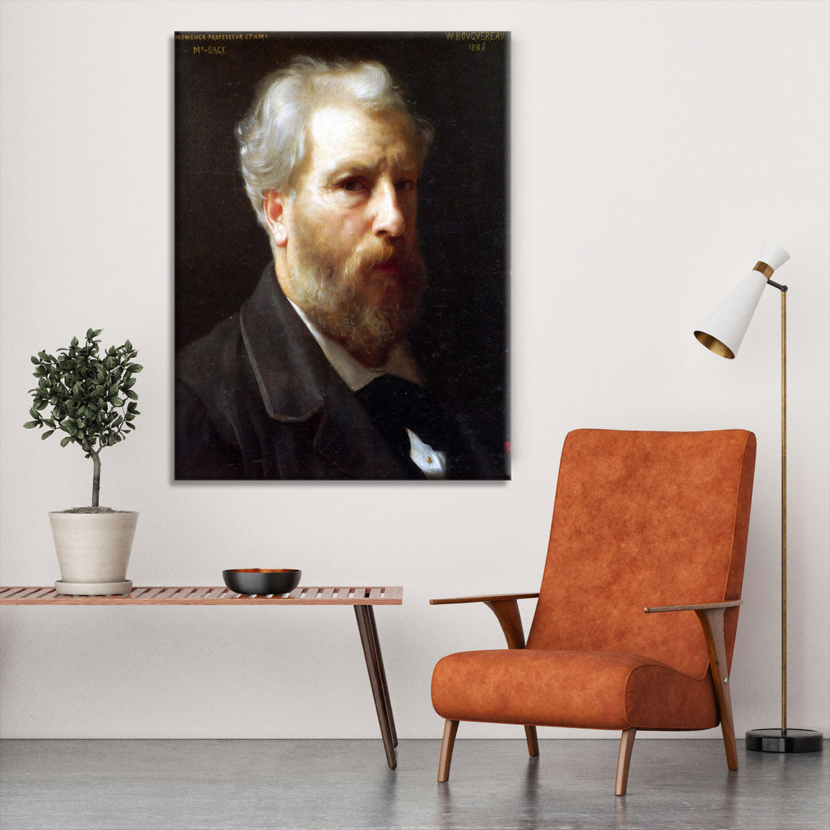 Self-Portrait Presented To M Sage By Bouguereau Canvas Print or Poster - Canvas Art Rocks - 6