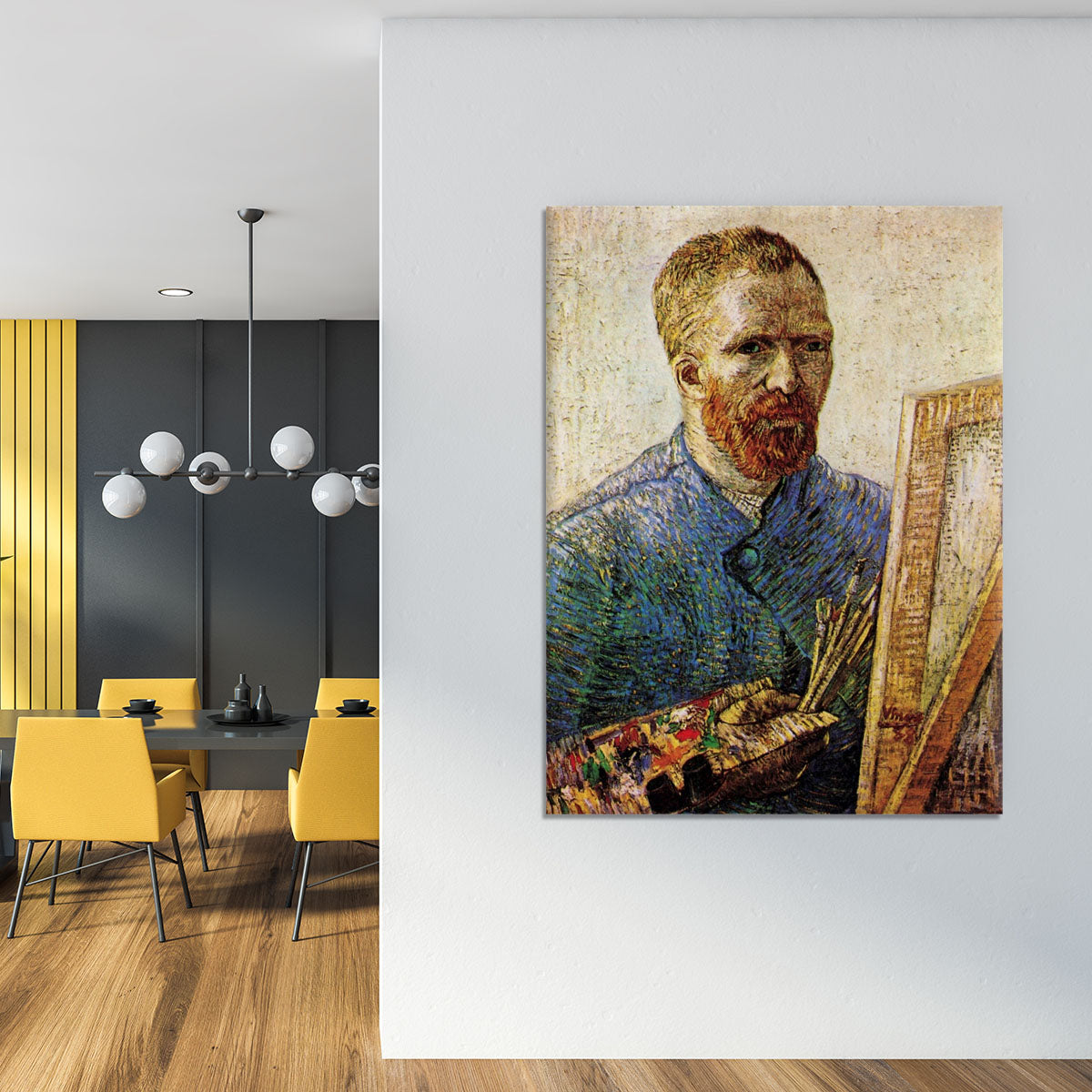 Self-Portrait in Front of the Easel by Van Gogh Canvas Print or Poster - Canvas Art Rocks - 4