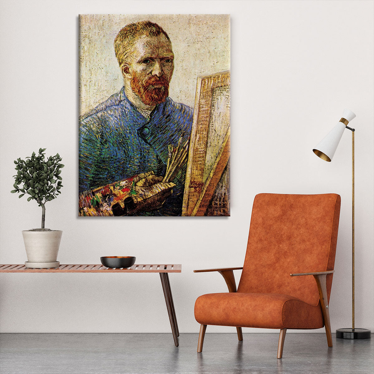 Self-Portrait in Front of the Easel by Van Gogh Canvas Print or Poster - Canvas Art Rocks - 6
