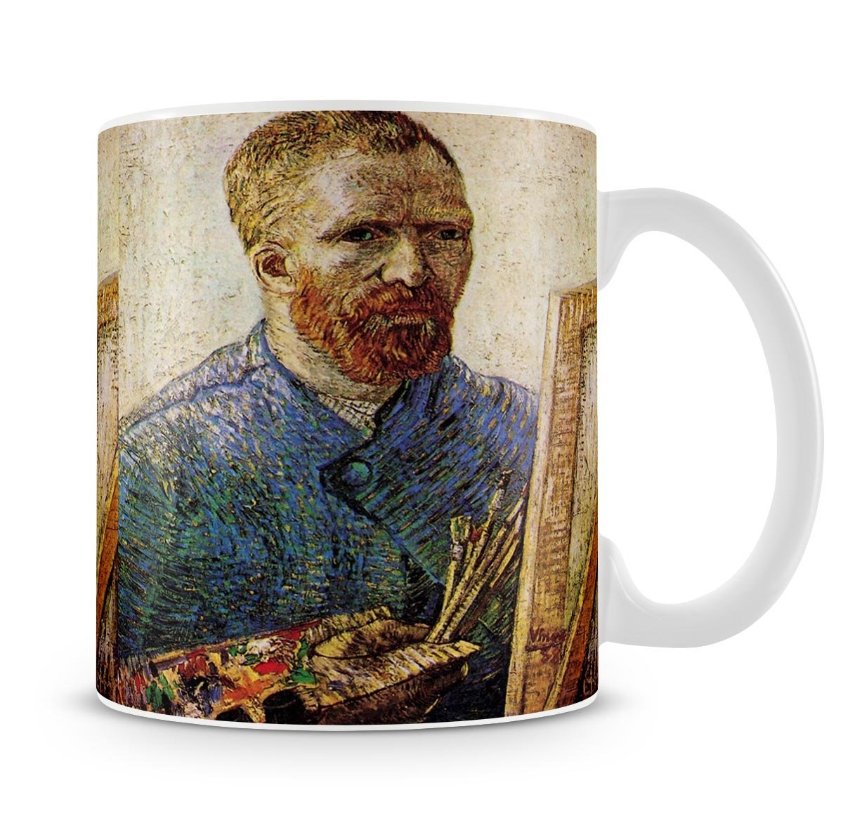 Self-Portrait in Front of the Easel by Van Gogh Mug - Canvas Art Rocks - 4