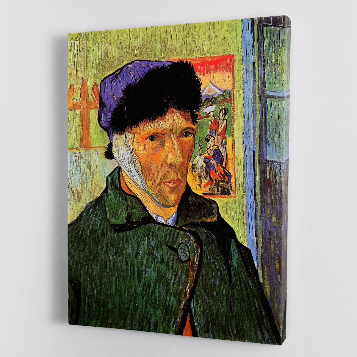 Self-Portrait with Bandaged Ear by Van Gogh Canvas Print or Poster - Canvas Art Rocks - 1