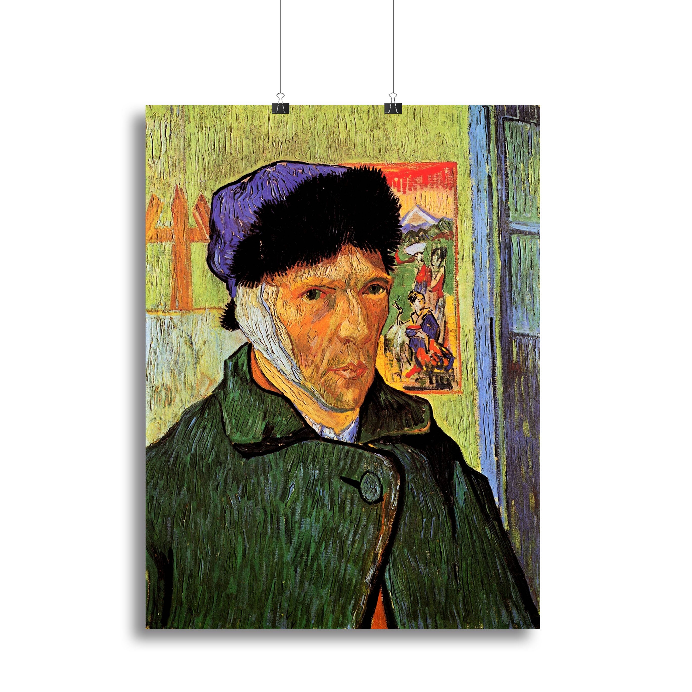 Self-Portrait with Bandaged Ear by Van Gogh Canvas Print or Poster - Canvas Art Rocks - 2