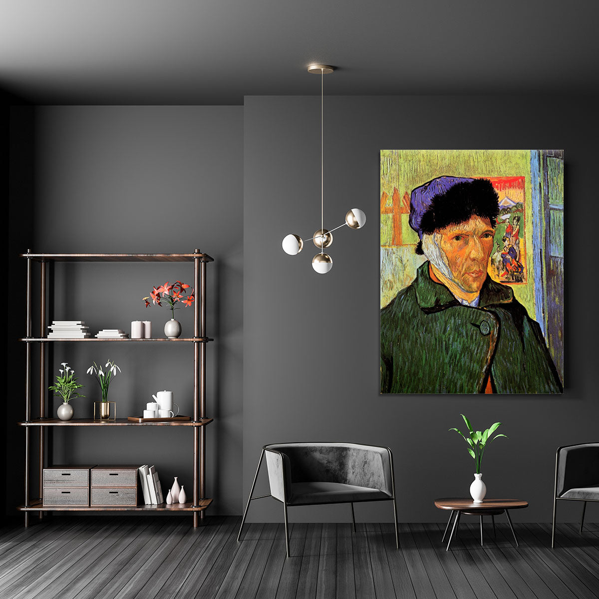 Self-Portrait with Bandaged Ear by Van Gogh Canvas Print or Poster - Canvas Art Rocks - 5