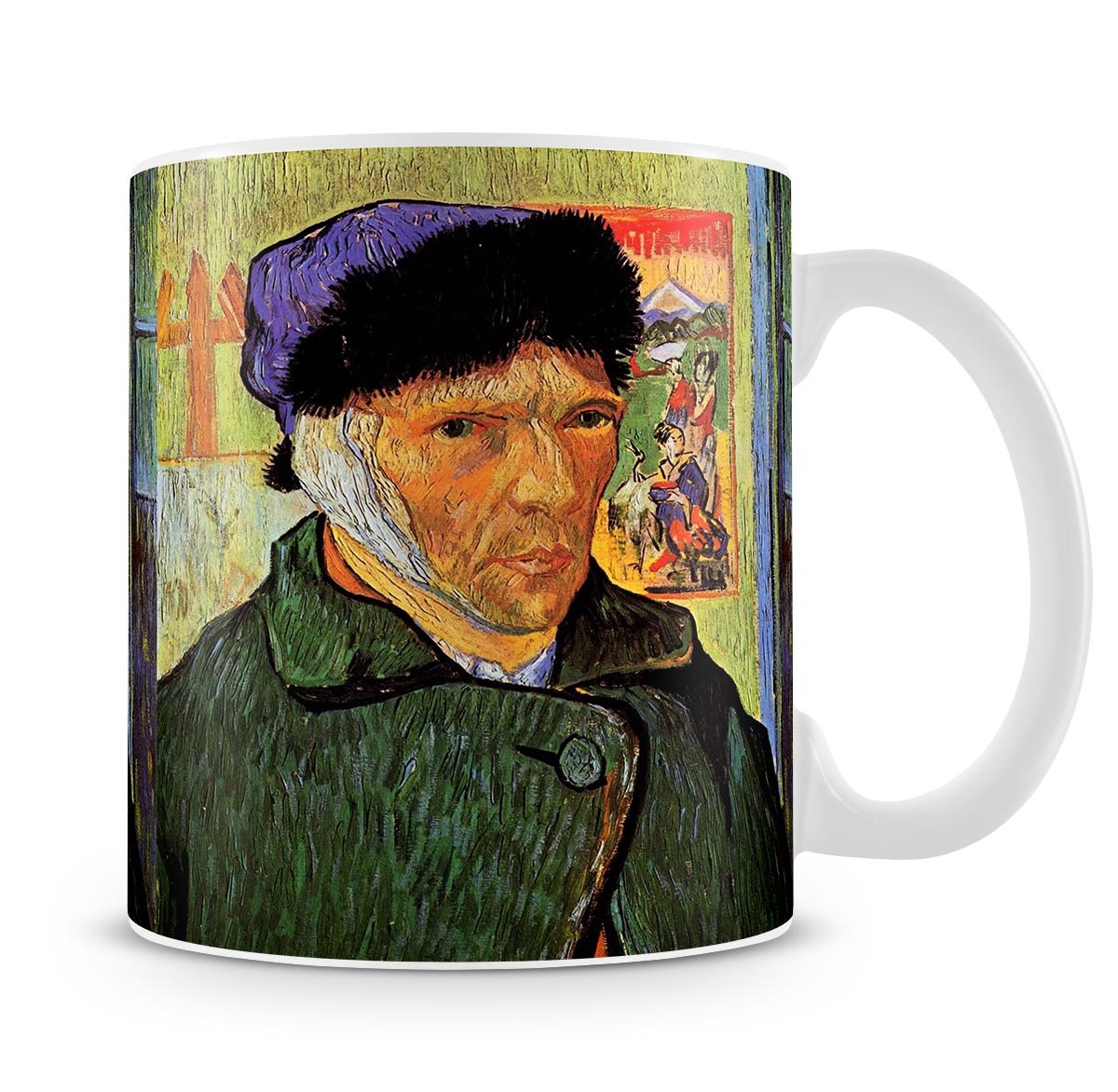 Self-Portrait with Bandaged Ear by Van Gogh Mug - Canvas Art Rocks - 4