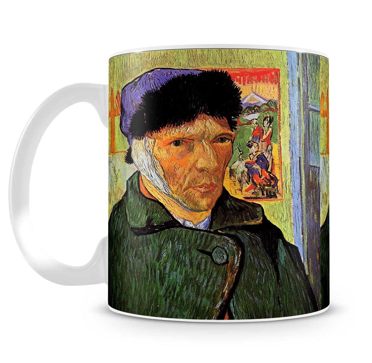 Self-Portrait with Bandaged Ear by Van Gogh Mug - Canvas Art Rocks - 4