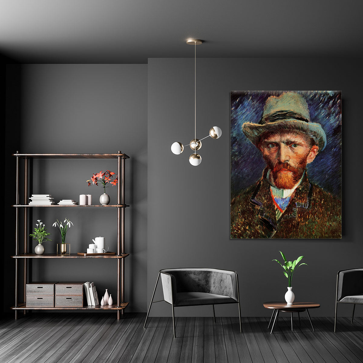 Self-Portrait with Grey Felt Hat by Van Gogh Canvas Print or Poster - Canvas Art Rocks - 5