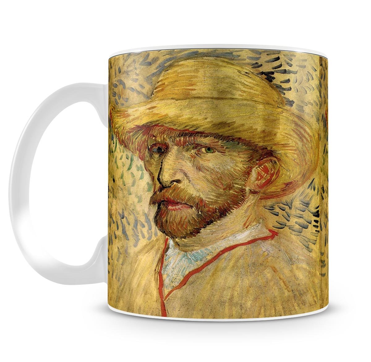 Self-Portrait with Straw Hat 2 by Van Gogh Mug - Canvas Art Rocks - 4