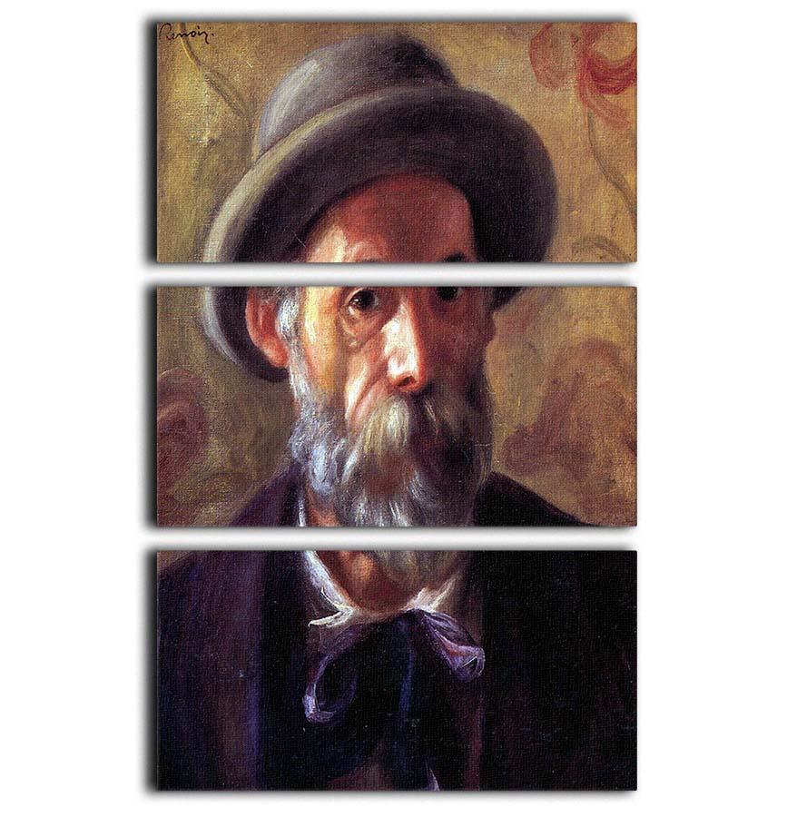 Self Portrait 1 by Renoir 3 Split Panel Canvas Print - Canvas Art Rocks - 1