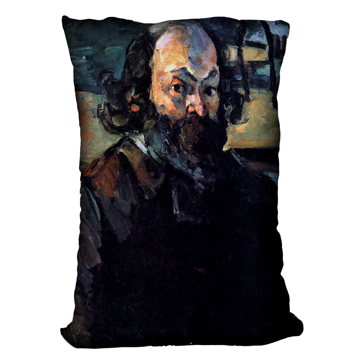 Self Portrait of Cezanne by Cezanne Cushion