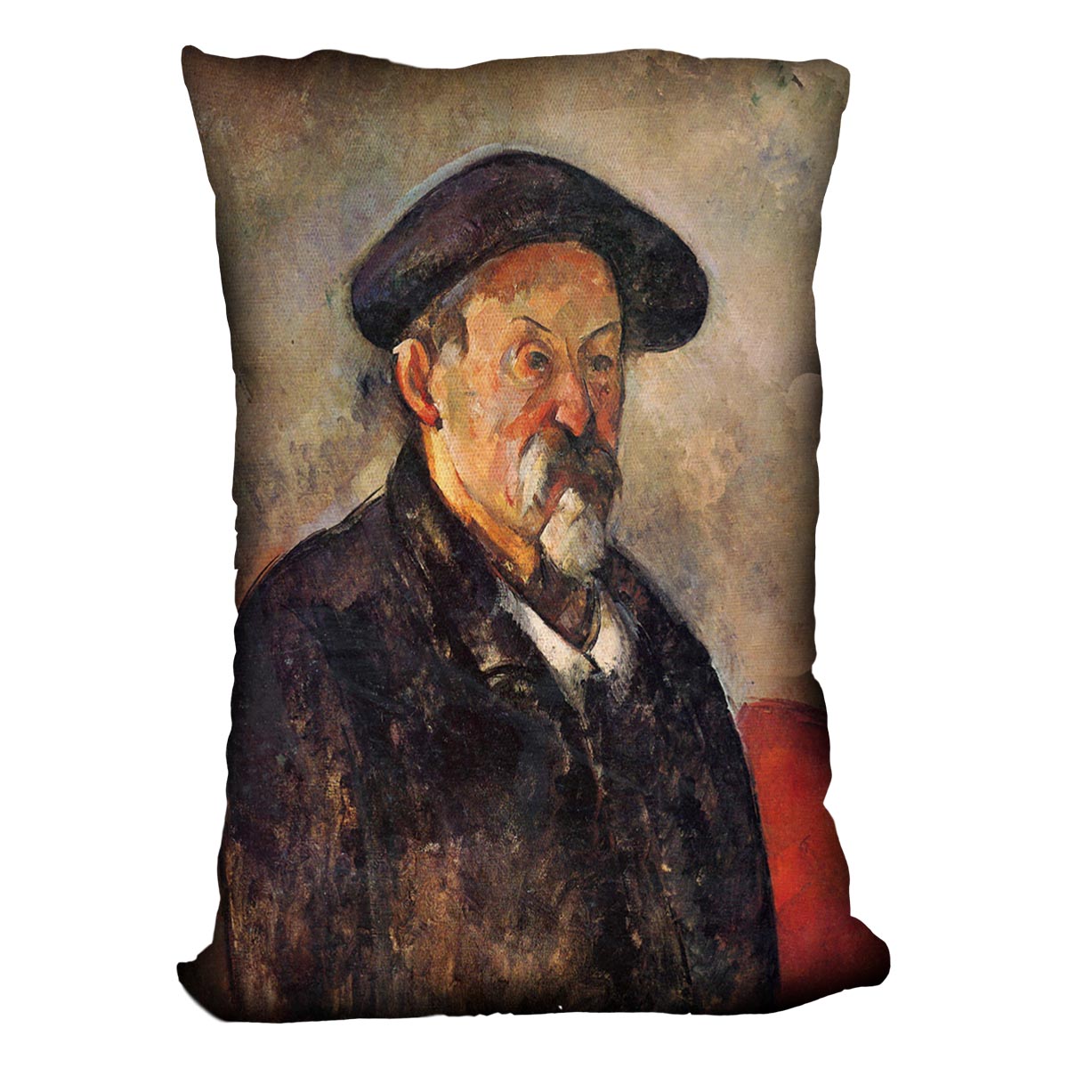 Self Portrait with Beret by Cezanne Cushion