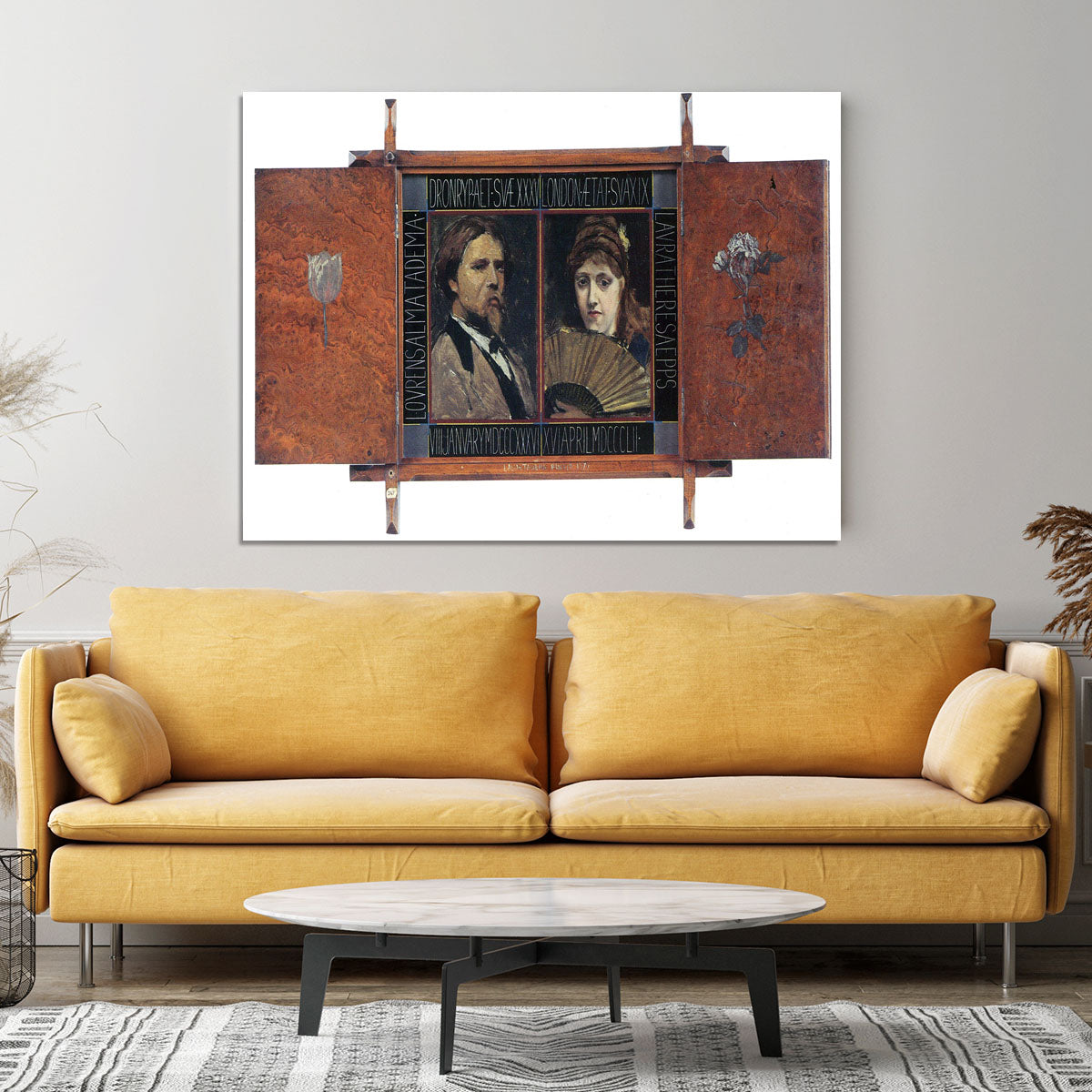 Self portrait by Lawrence Alma Tadema and Laura Theresa Epps by Alma Tadema Canvas Print or Poster - Canvas Art Rocks - 4