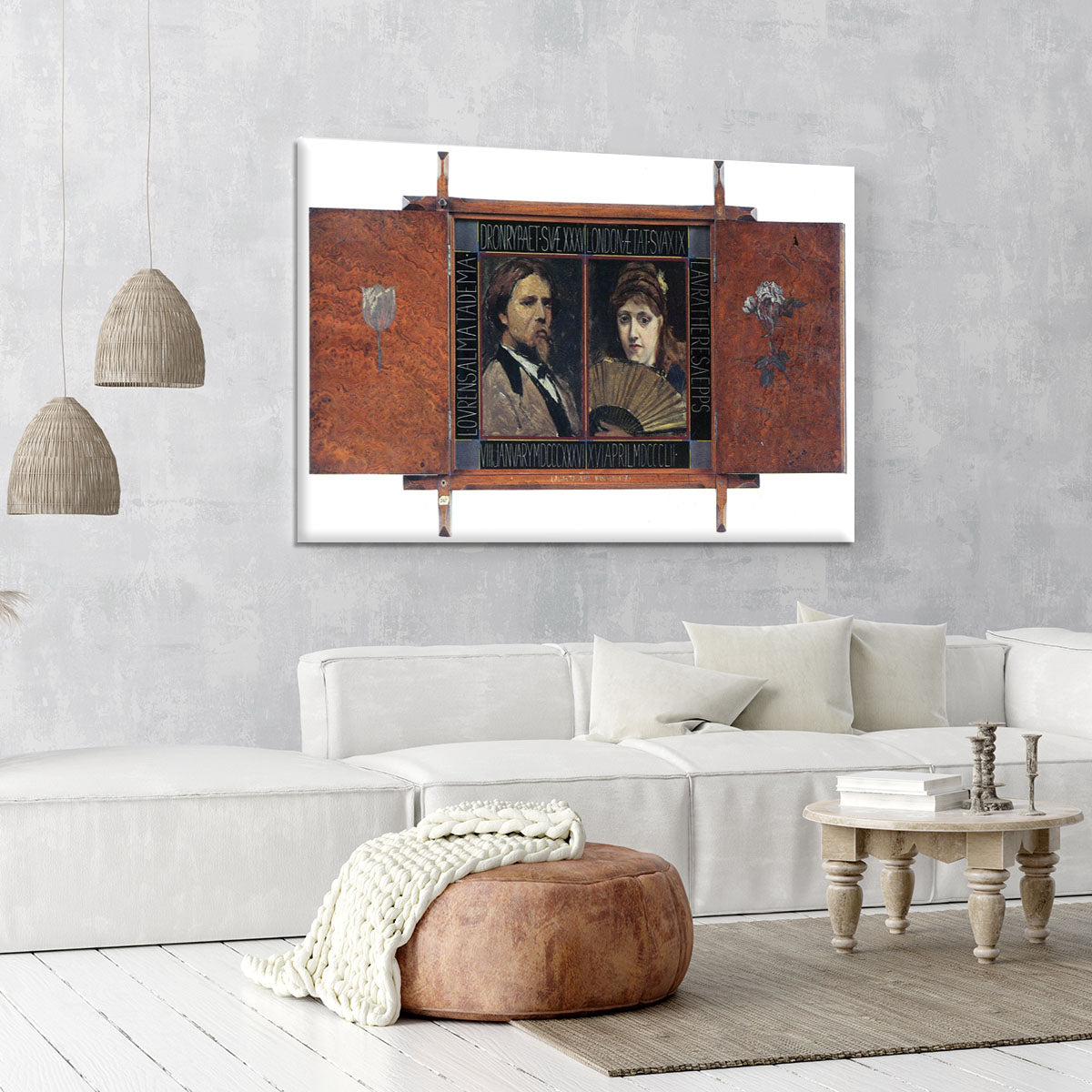 Self portrait by Lawrence Alma Tadema and Laura Theresa Epps by Alma Tadema Canvas Print or Poster - Canvas Art Rocks - 6