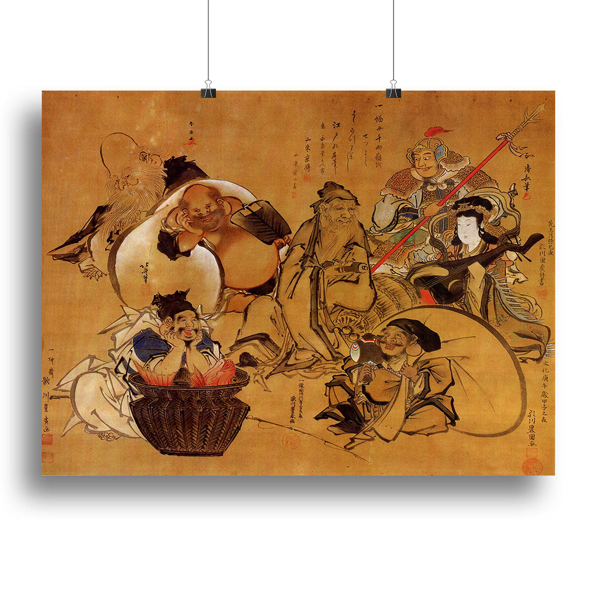 Seven gods of fortune by Hokusai Canvas Print or Poster - Canvas Art Rocks - 2