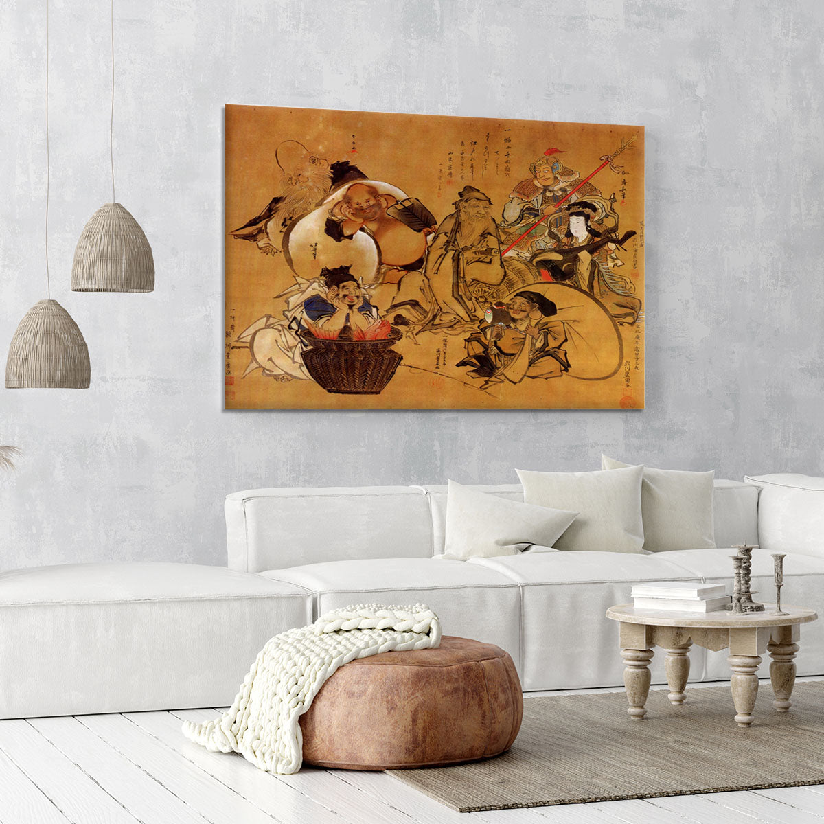 Seven gods of fortune by Hokusai Canvas Print or Poster - Canvas Art Rocks - 6