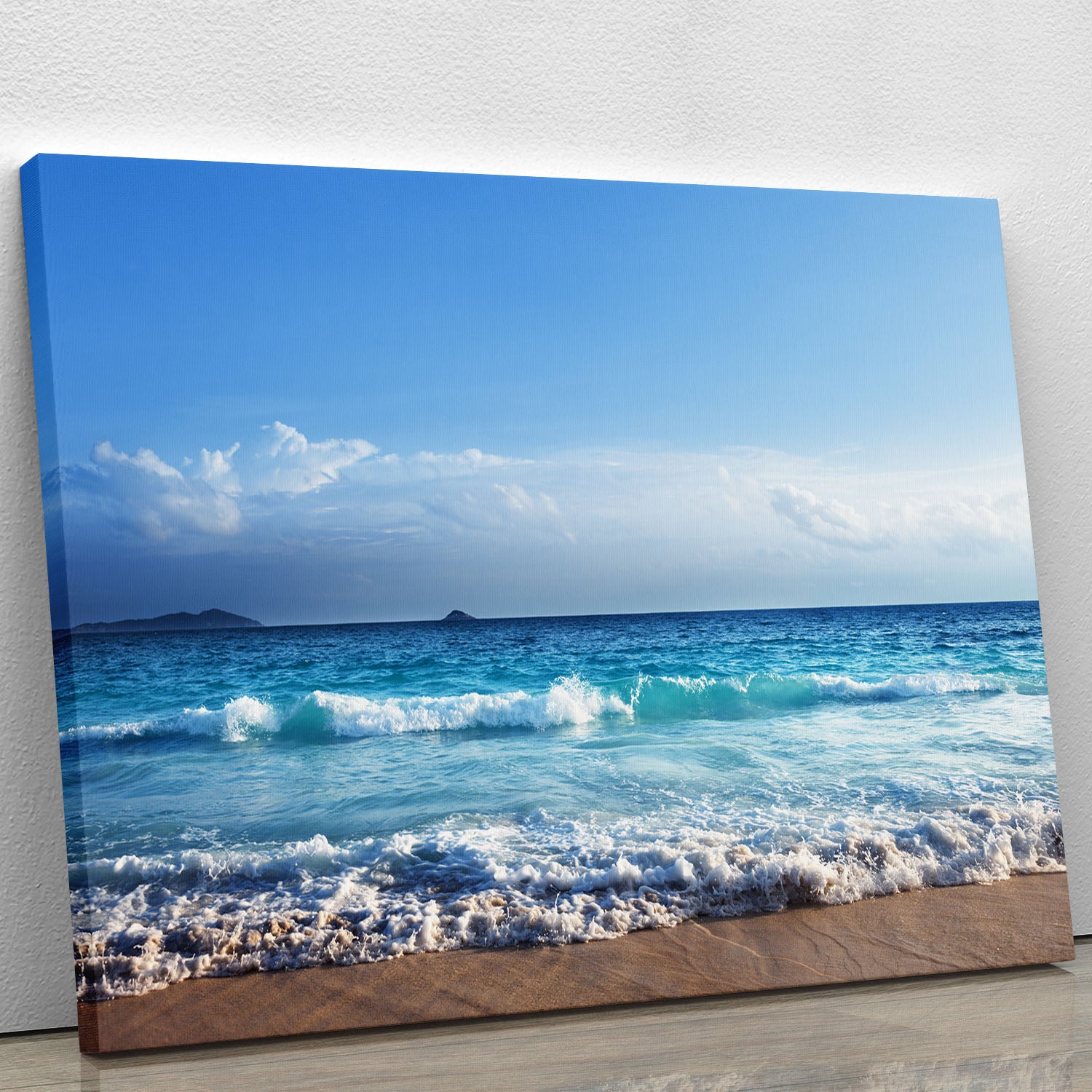 Seychelles beach in sunset time Canvas Print or Poster - Canvas Art Rocks - 1