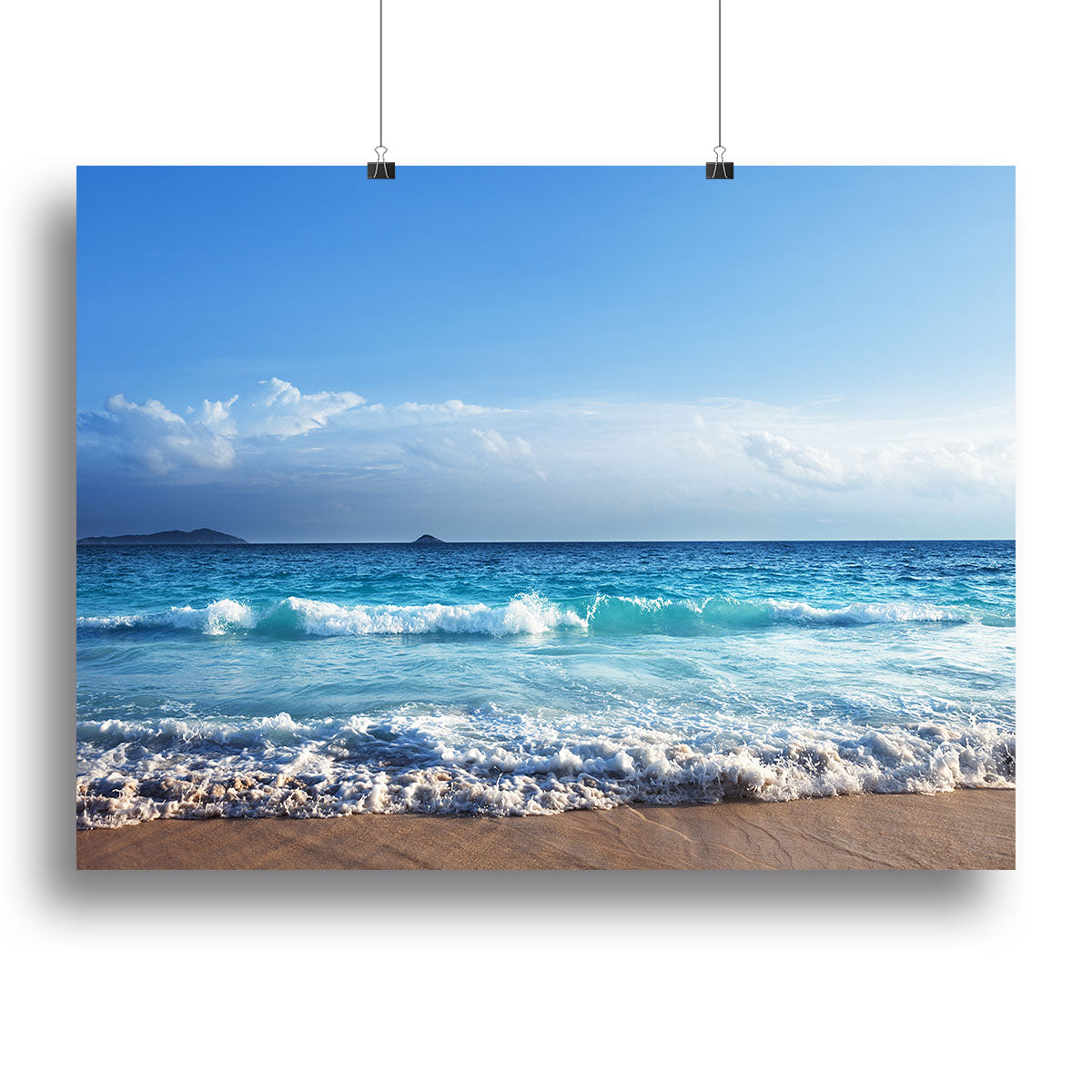 Seychelles beach in sunset time Canvas Print or Poster - Canvas Art Rocks - 2