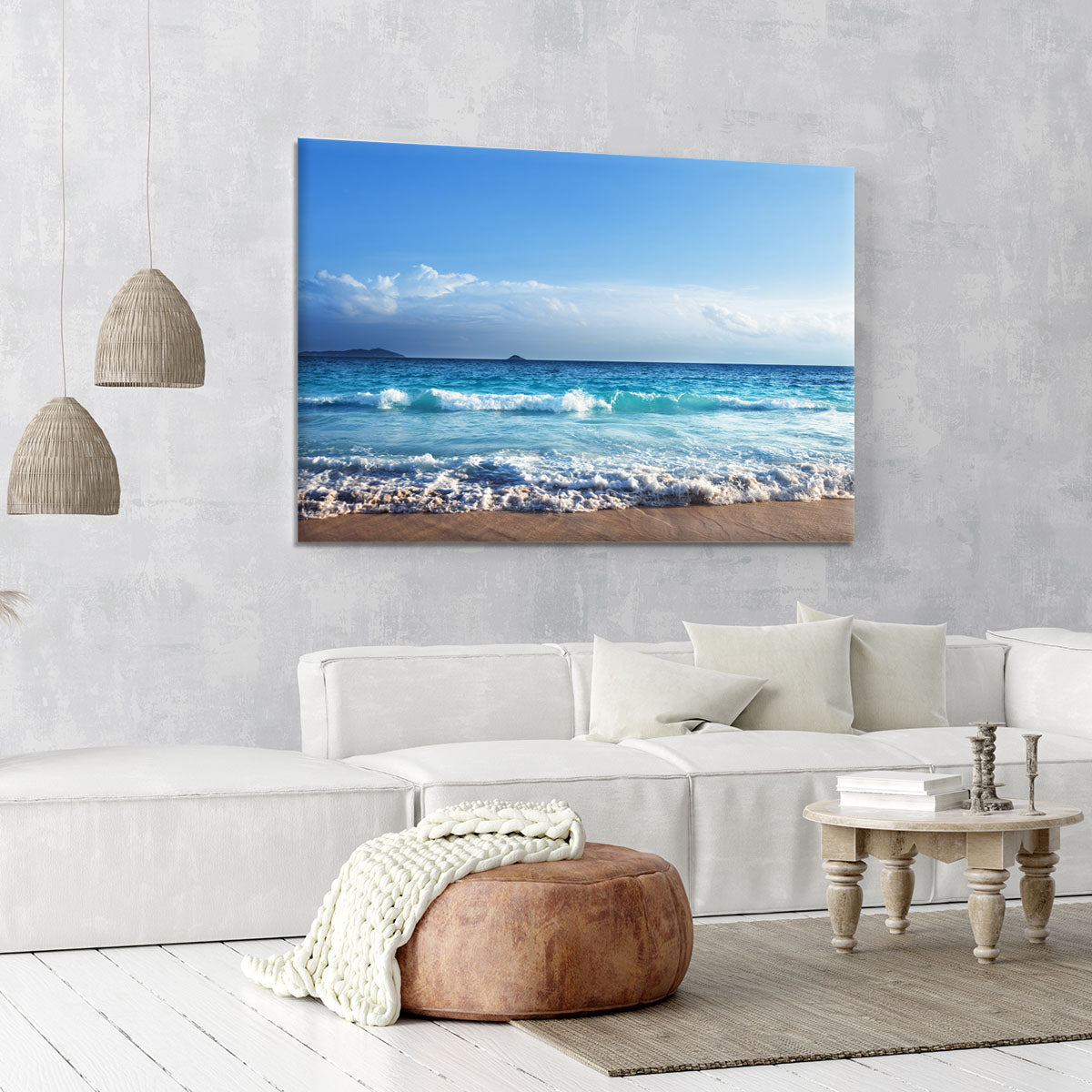 Seychelles beach in sunset time Canvas Print or Poster - Canvas Art Rocks - 6