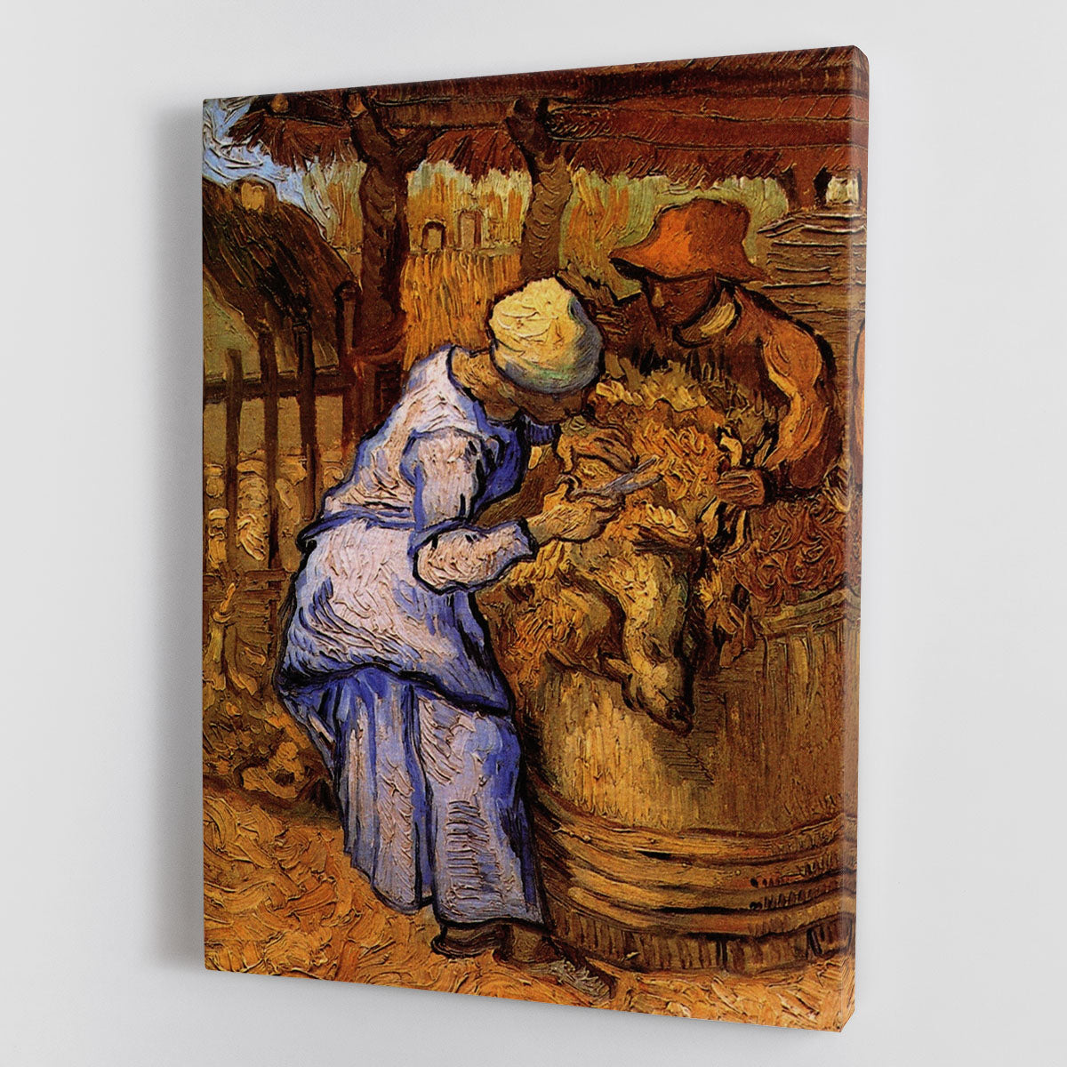 Sheep Shearers by Van Gogh Canvas Print or Poster - Canvas Art Rocks - 1