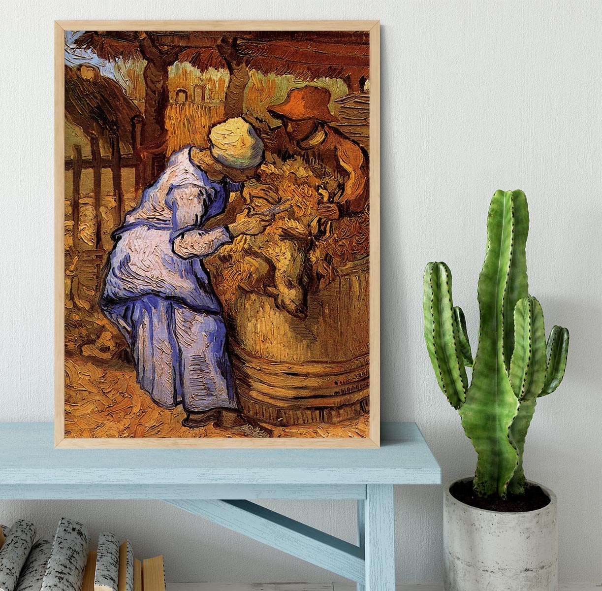 Sheep Shearers by Van Gogh Framed Print - Canvas Art Rocks - 4