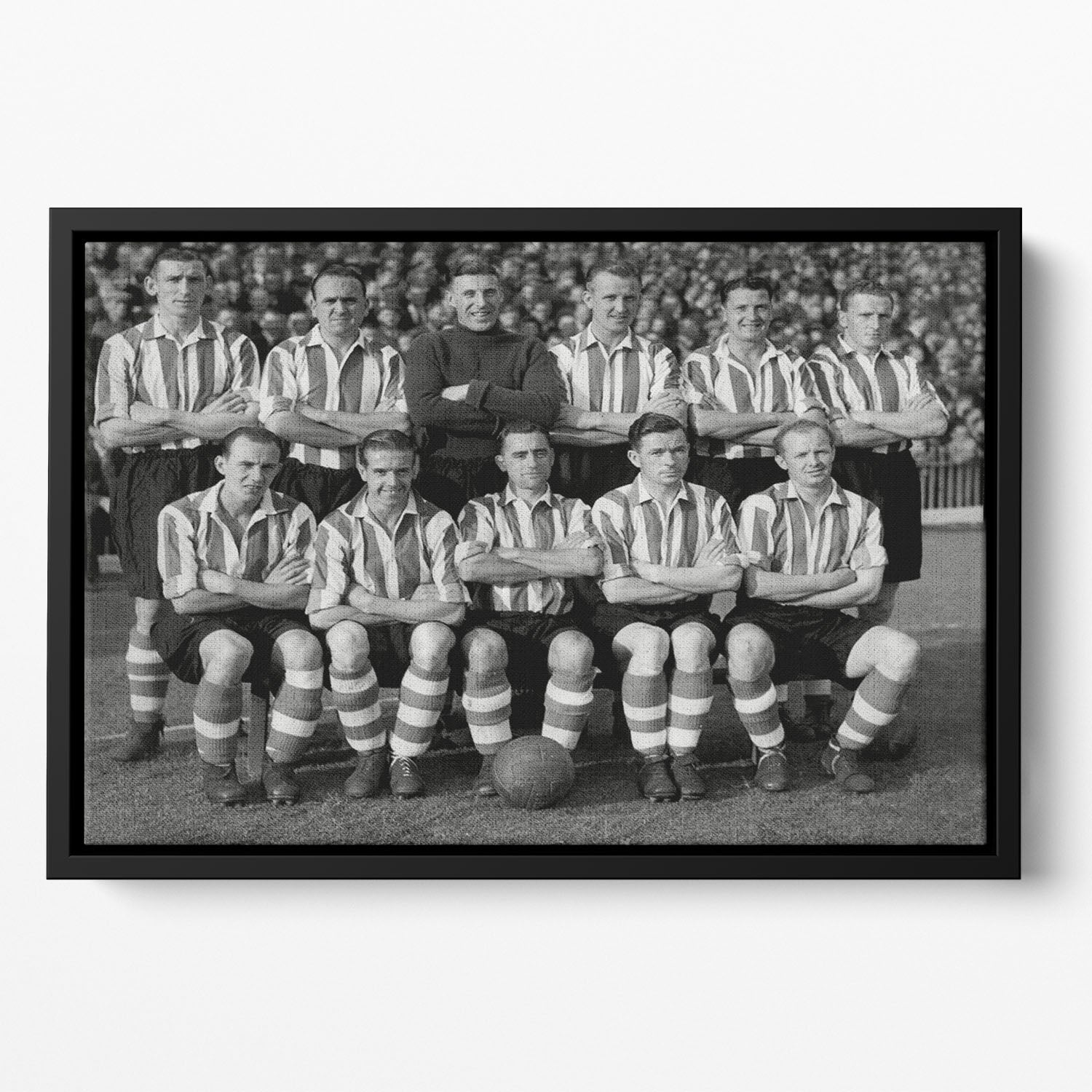 Sheffield United Football Club Team Photo 1947 Floating Framed Canvas - Canvas Art Rocks - 2