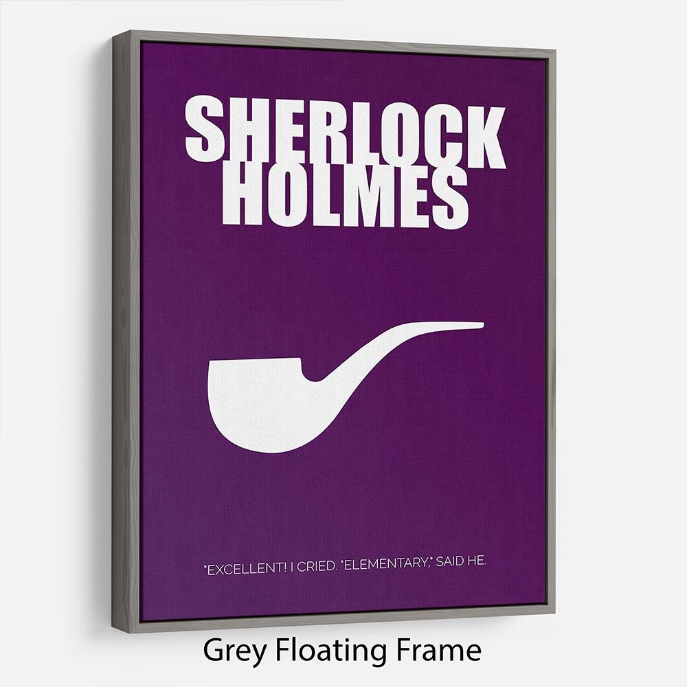 Sherlock Holmes Minimal Movie Floating Frame Canvas - Canvas Art Rocks - 3