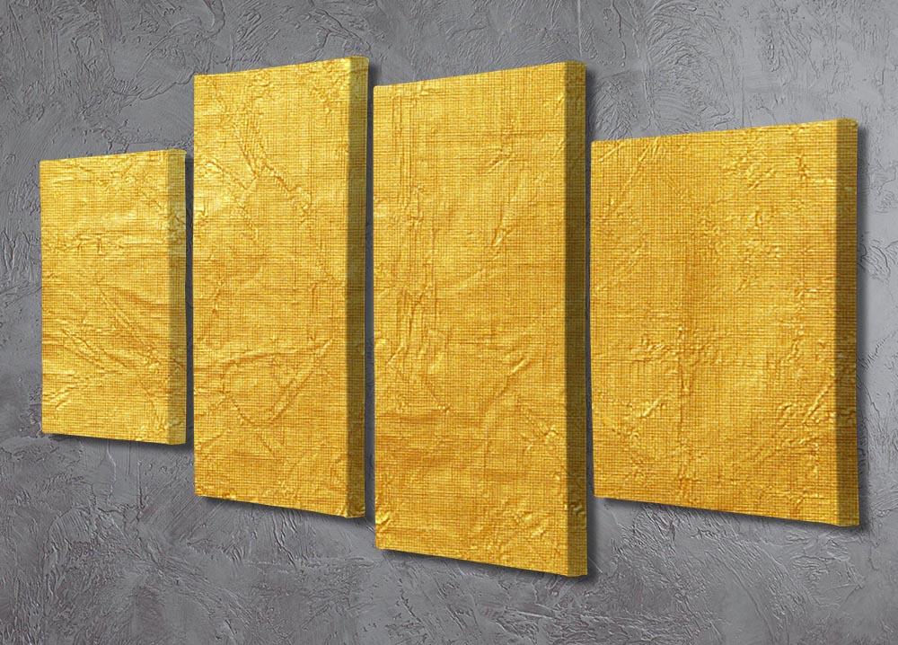 Shiny yellow leaf 4 Split Panel Canvas - Canvas Art Rocks - 2