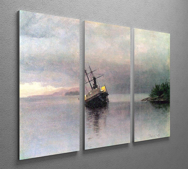 Shipwreck in Loring bay Alaska by Bierstadt 3 Split Panel Canvas Print - Canvas Art Rocks - 2