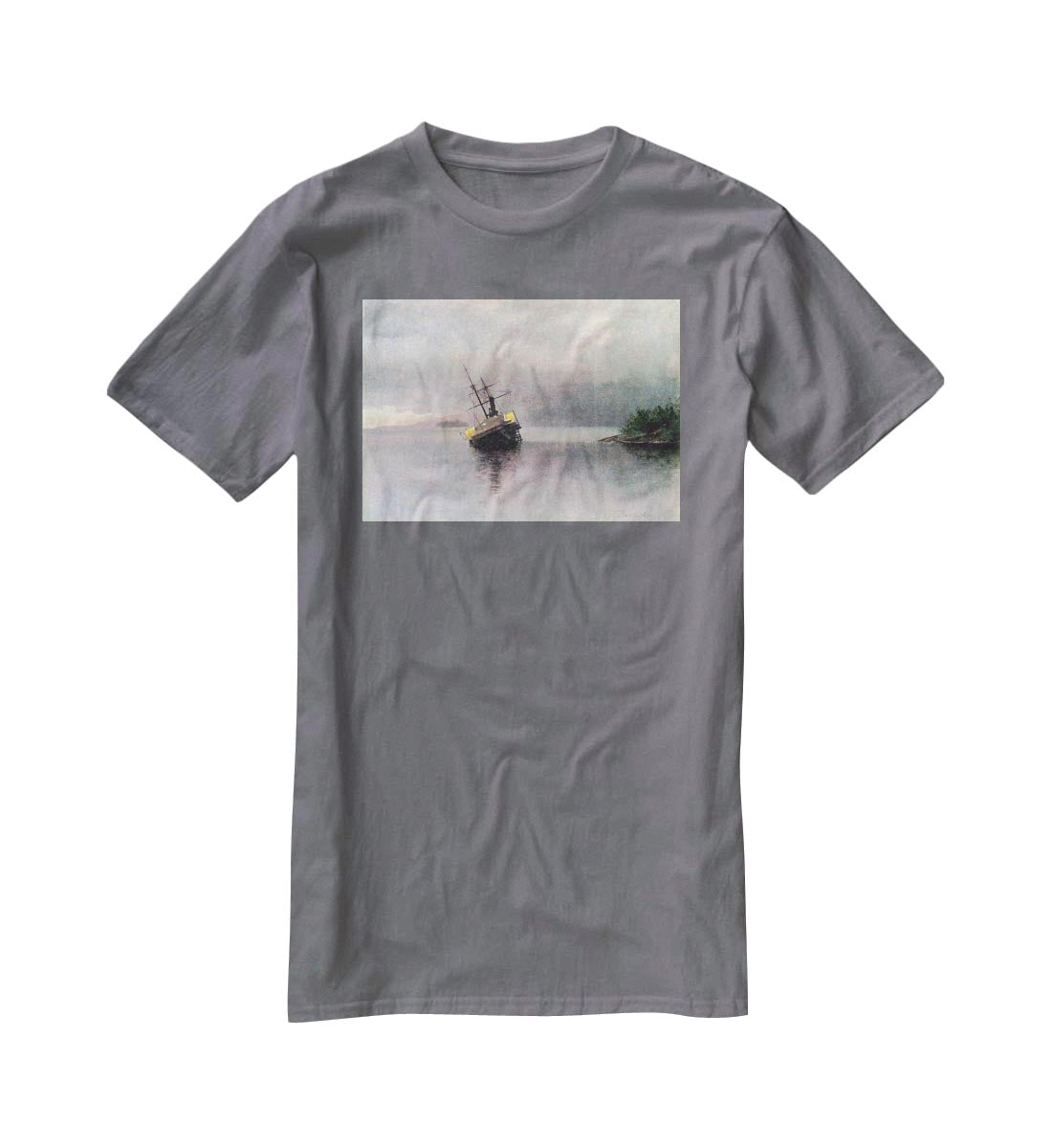 Shipwreck in Loring bay Alaska by Bierstadt T-Shirt - Canvas Art Rocks - 3