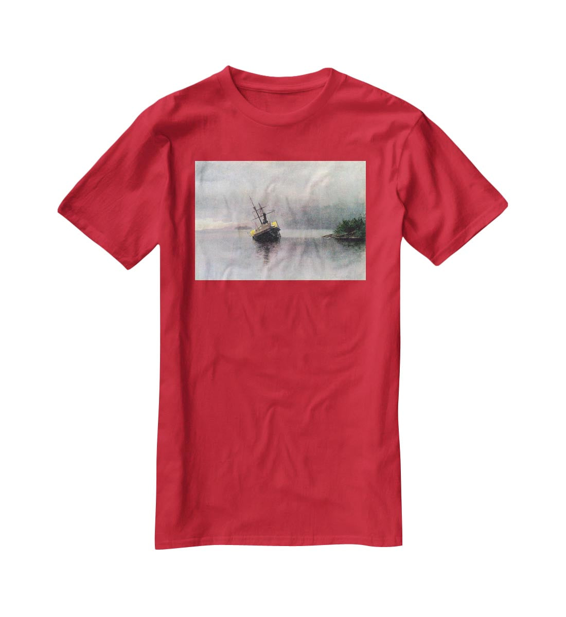 Shipwreck in Loring bay Alaska by Bierstadt T-Shirt - Canvas Art Rocks - 4
