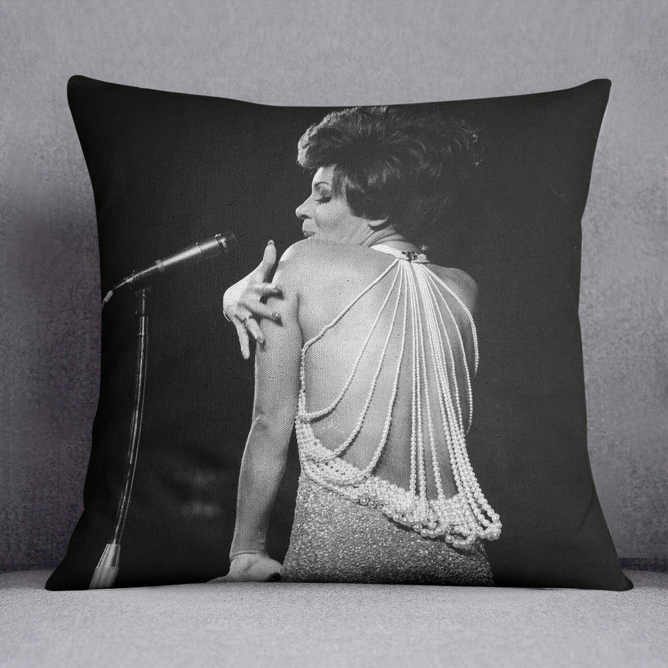 Shirley Bassey on stage Cushion