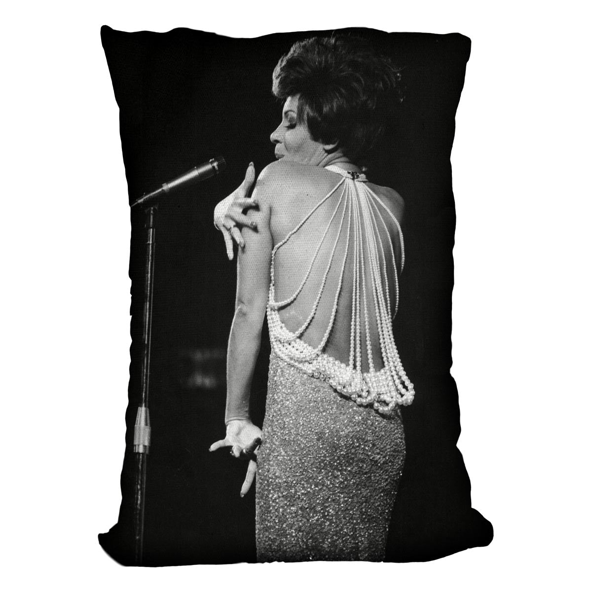 Shirley Bassey on stage Cushion
