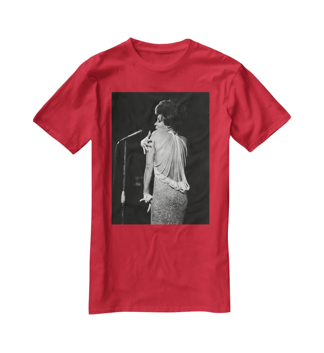 Shirley Bassey on stage T-Shirt - Canvas Art Rocks - 4