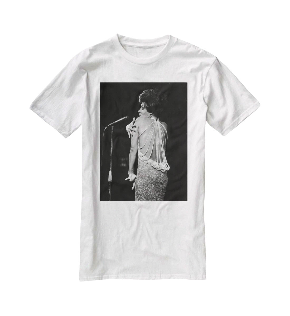 Shirley Bassey on stage T-Shirt - Canvas Art Rocks - 5