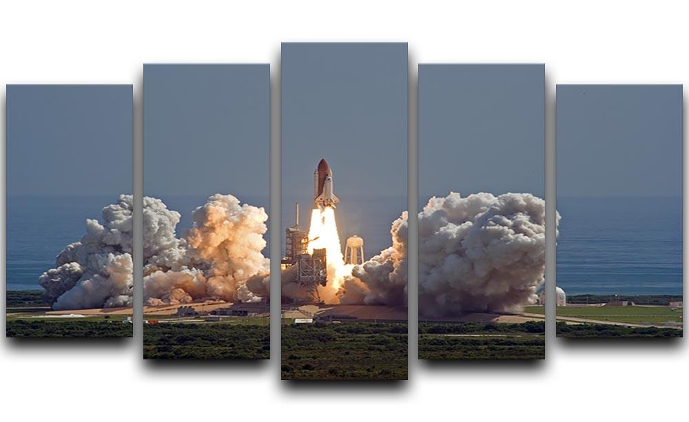 Shuttle Endeavour Launch 5 Split Panel Canvas  - Canvas Art Rocks - 1