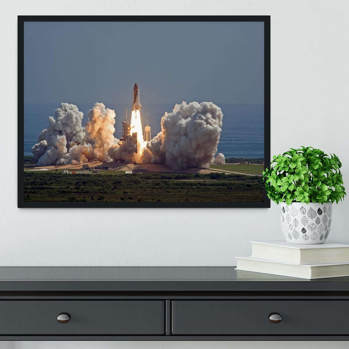 Shuttle Endeavour Launch Framed Print - Canvas Art Rocks - 2