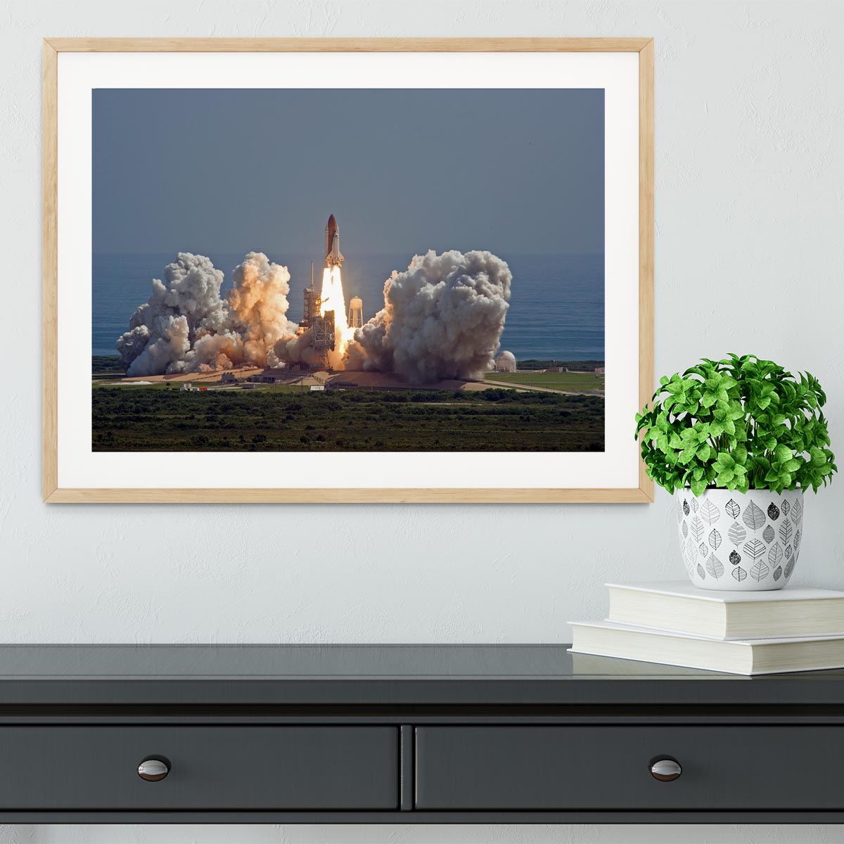 Shuttle Endeavour Launch Framed Print - Canvas Art Rocks - 3