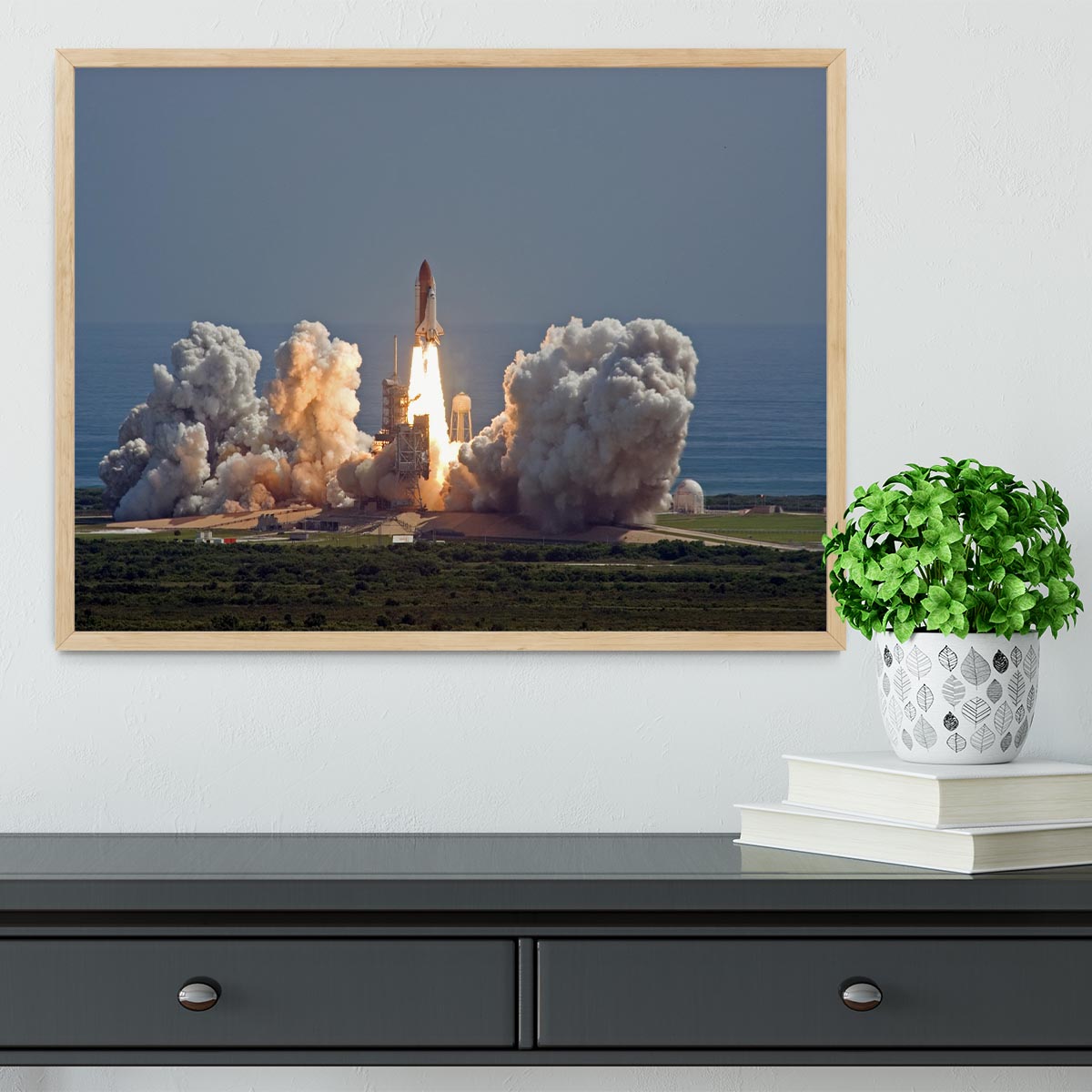 Shuttle Endeavour Launch Framed Print - Canvas Art Rocks - 4