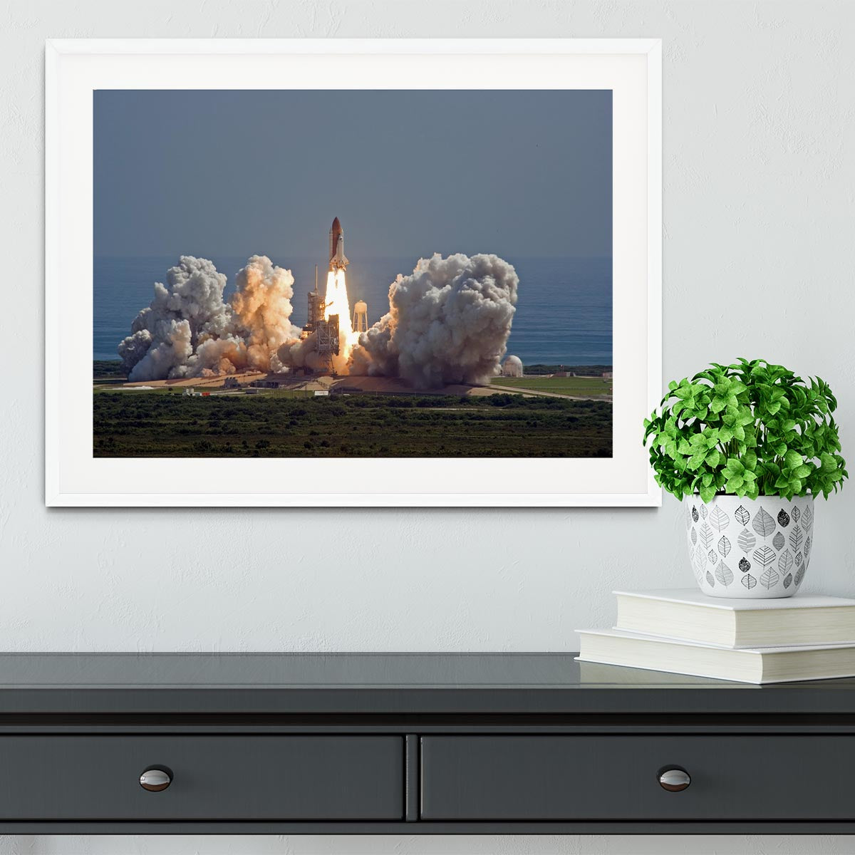 Shuttle Endeavour Launch Framed Print - Canvas Art Rocks - 5