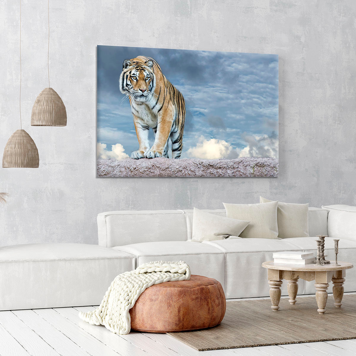 Siberian tiger ready to attack Canvas Print or Poster - Canvas Art Rocks - 6
