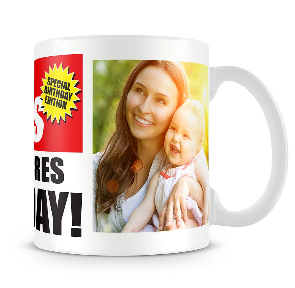 Personalised Mug - Birthday News