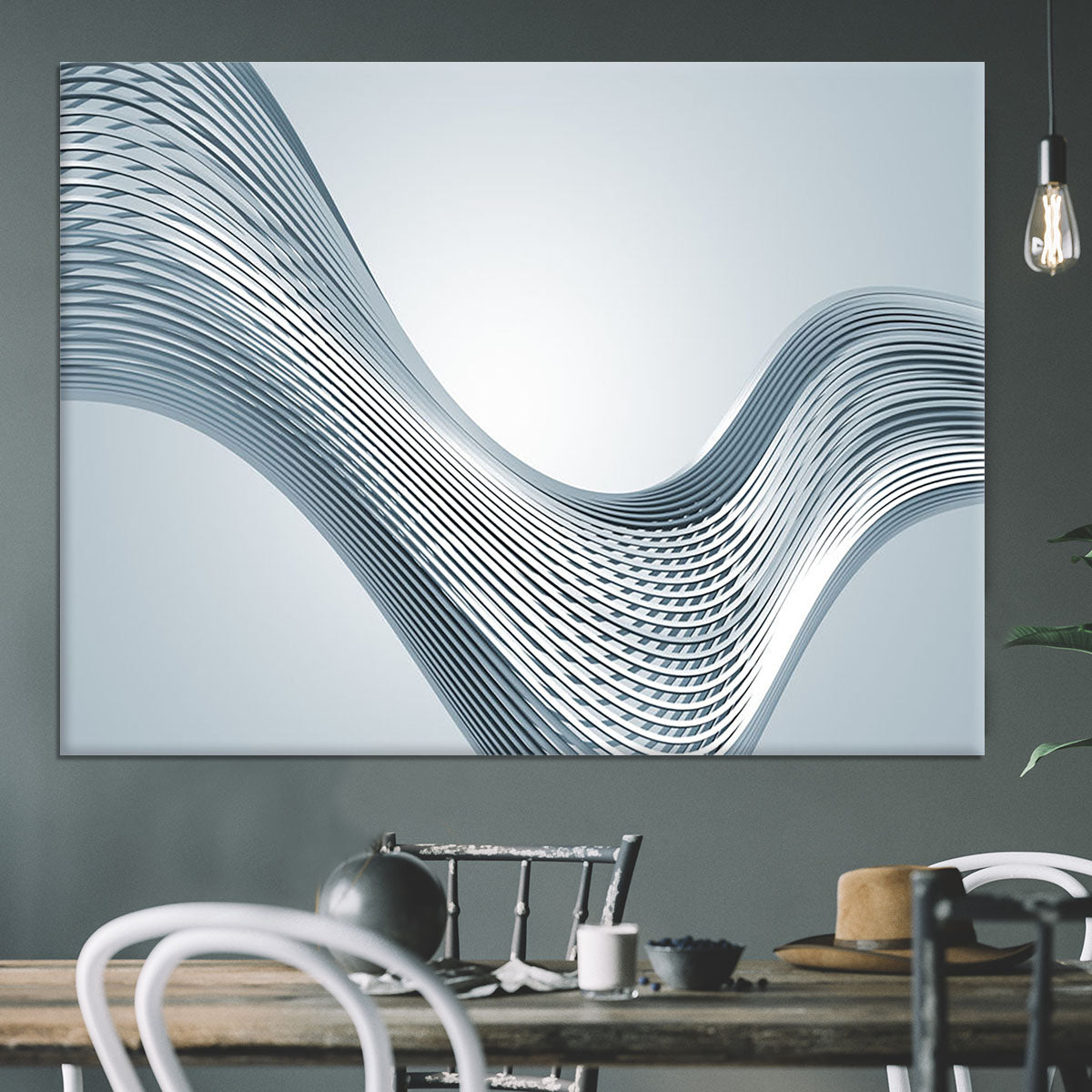 Silver Wave Canvas Print or Poster - Canvas Art Rocks - 3