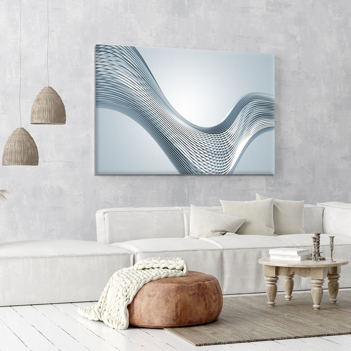 Silver Wave Canvas Print or Poster - Canvas Art Rocks - 6
