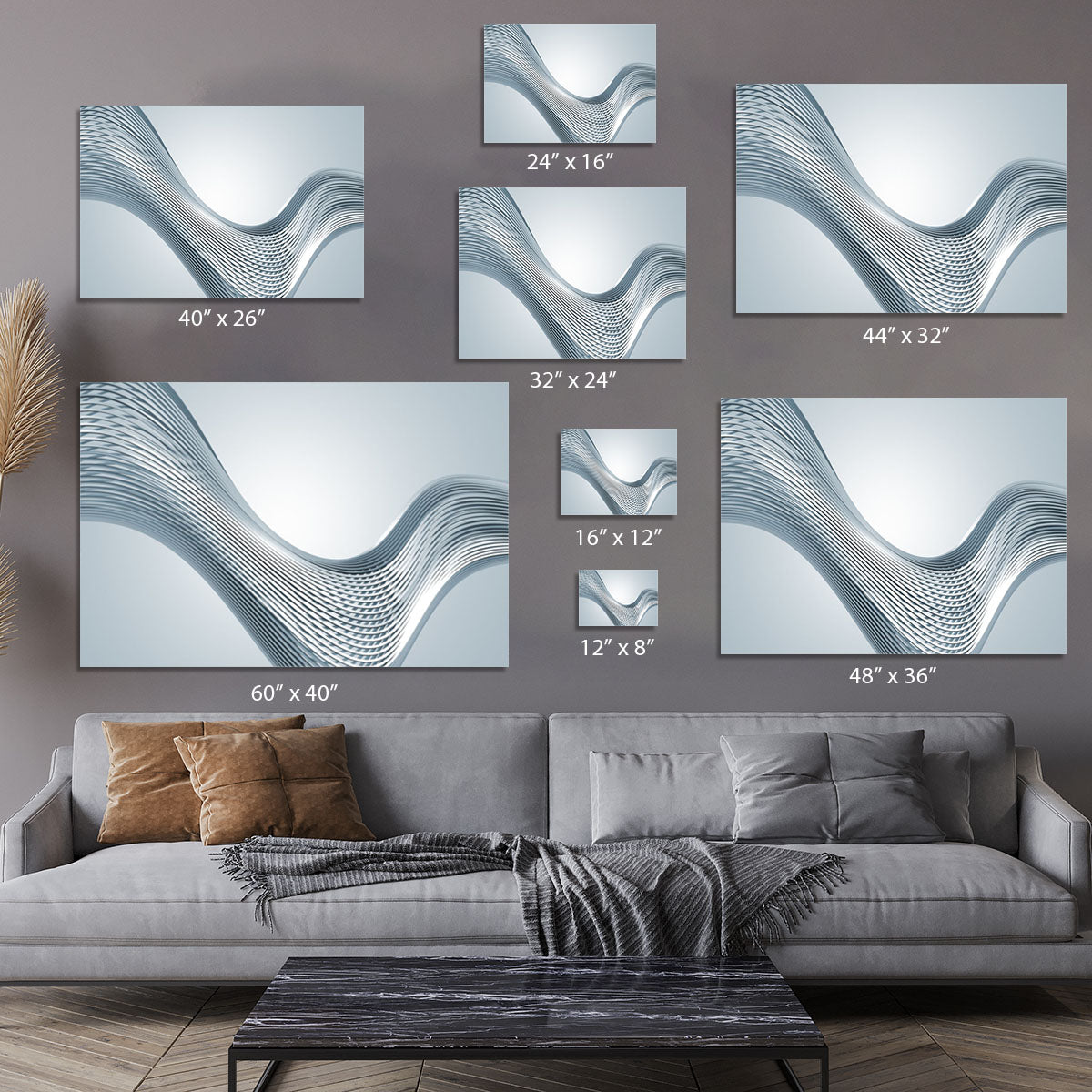 Silver Wave Canvas Print or Poster - Canvas Art Rocks - 7